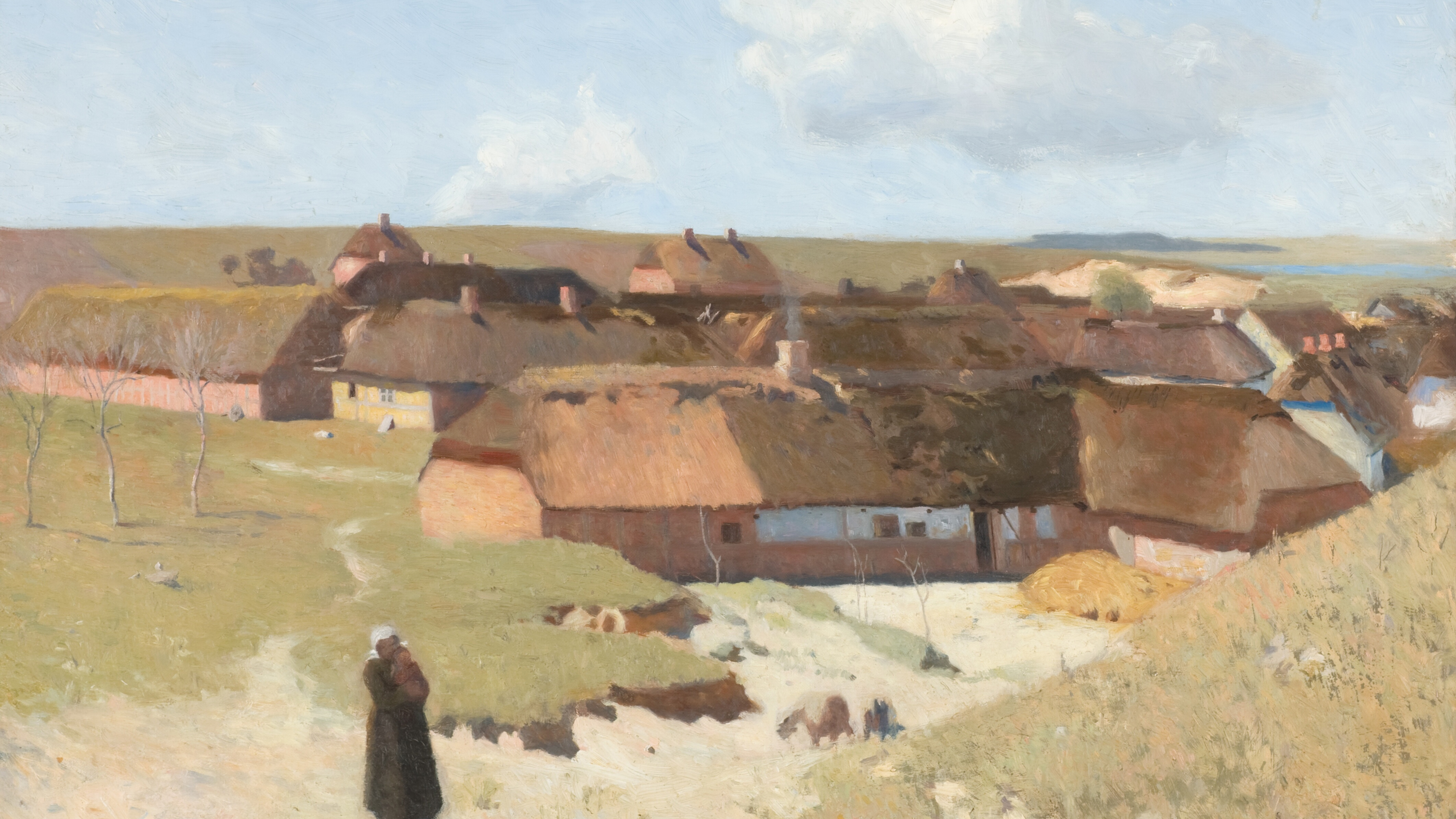 Sunlit Coastal Hamlet
