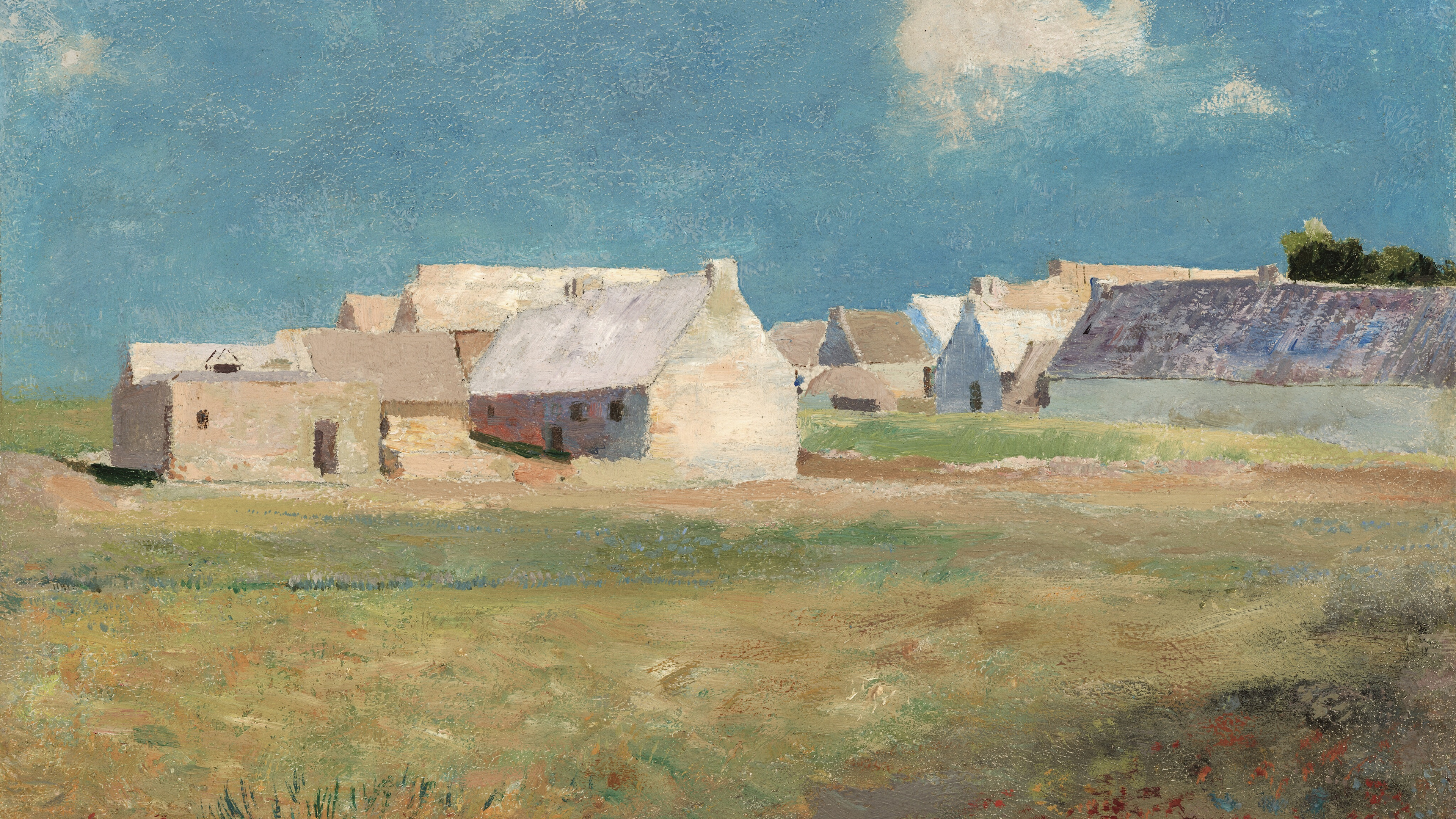 Sunlit Coastal Hamlet