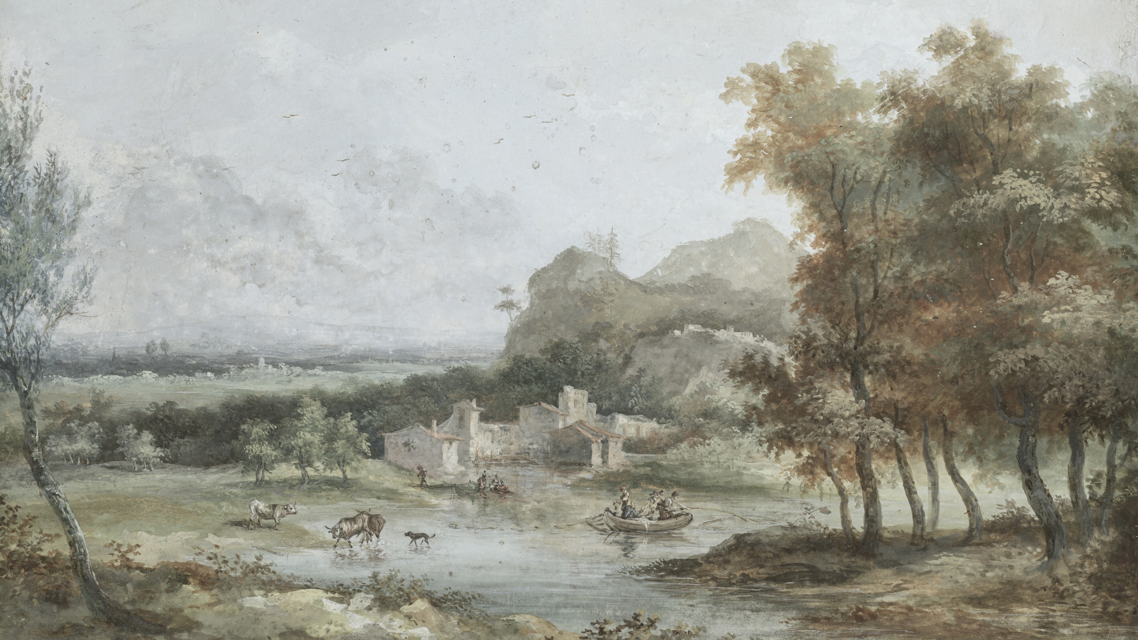 Pastoral River Crossing