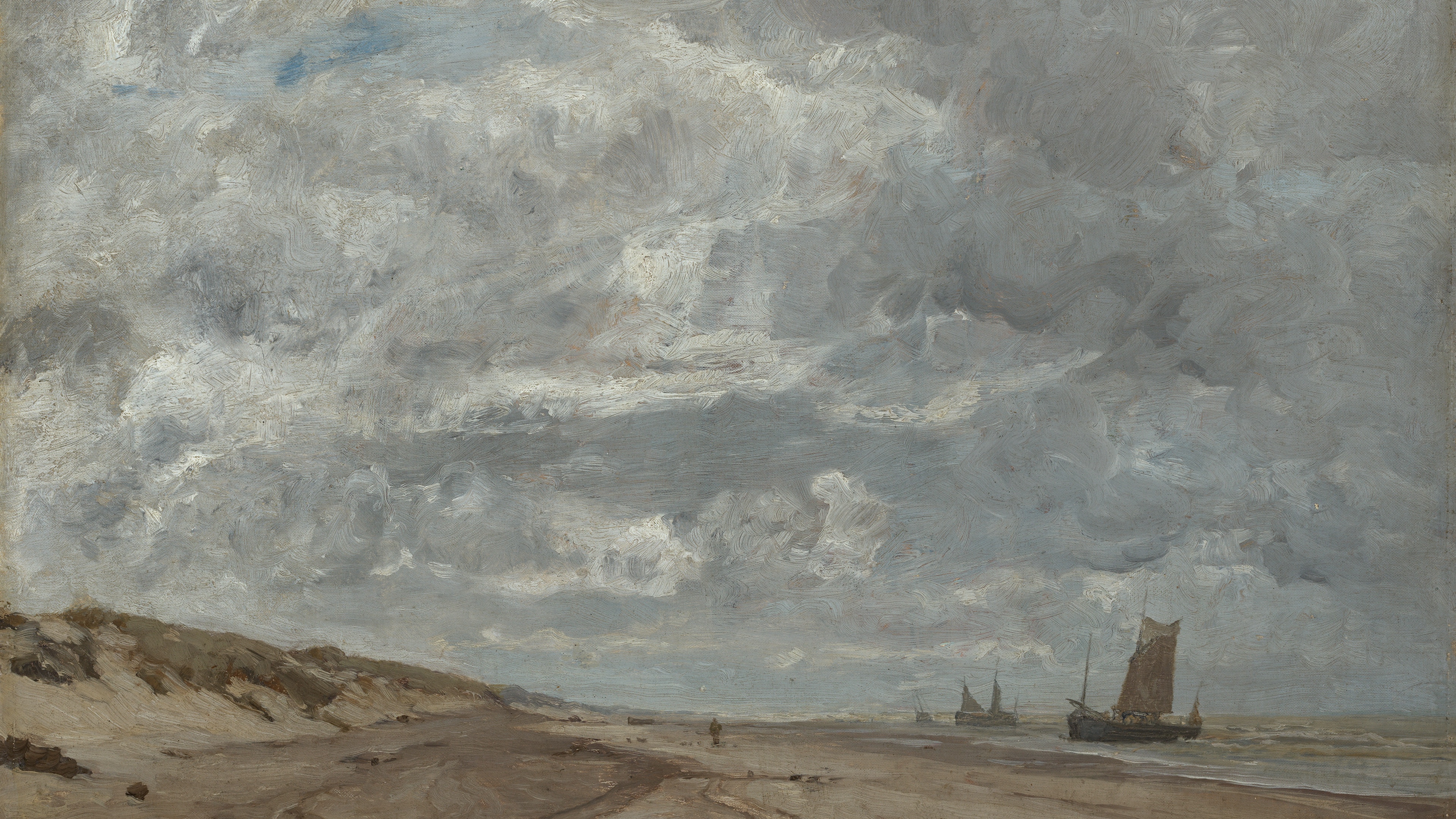 Overcast Shore Solitude