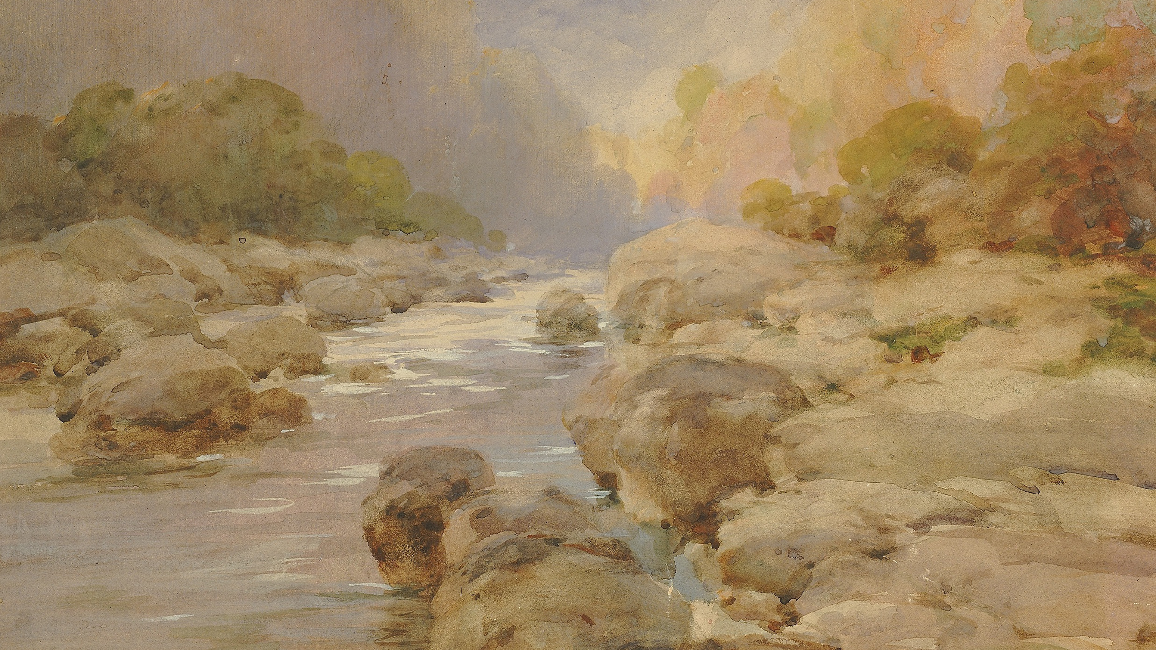 Sunlit River Valley