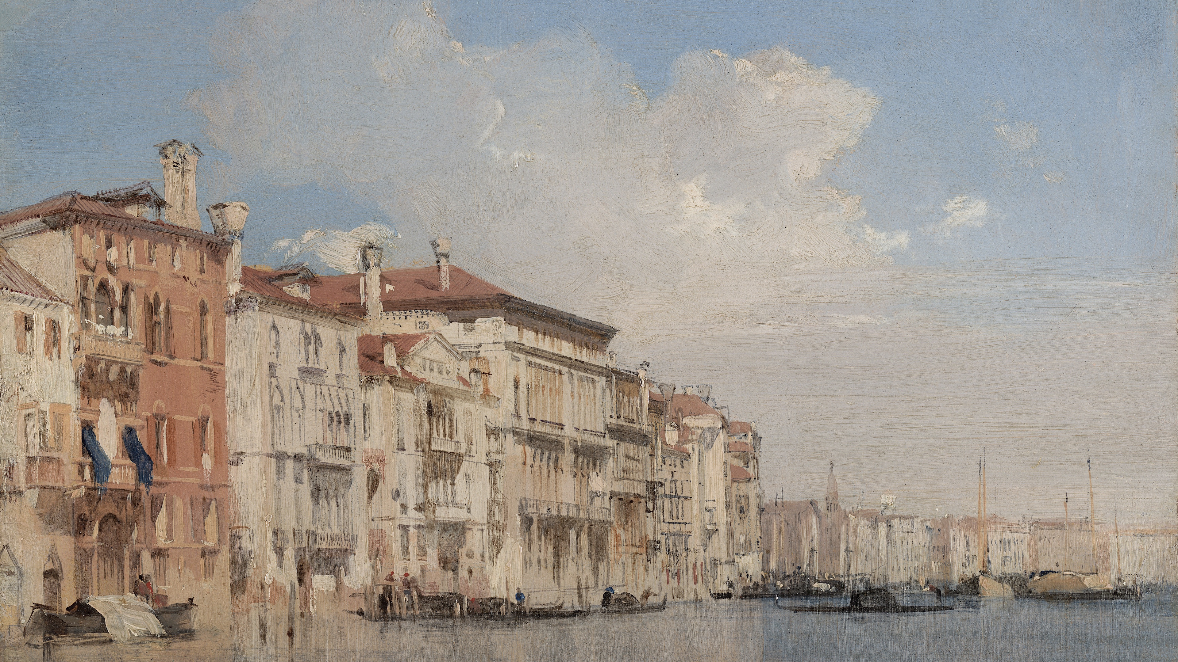 Sunlit Venetian Canal
